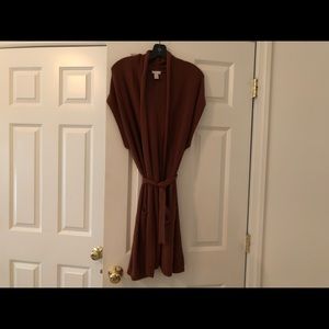 Chico’s sweater vest w/belt...size 2..worn once